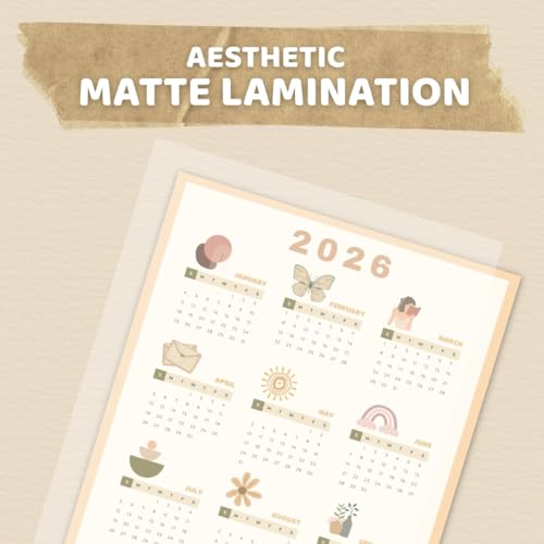 Image of Funk You Store Boho Themed Calendar 2026 Poster | A3 Sized (42 x 29 cm) Poster Cute Calender for Boho Themed Home Decor | Feel Good-Calendar 2026 Posters for Wall | Aesthetic Wall Room Decor