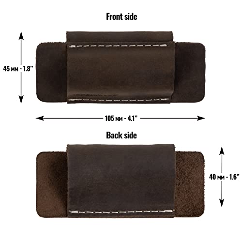 Bps Knives Horizontal Leather Sheath For Folding Knives - 4.1 X 1.8 Inch Belt Knife Sheath - Handcrafted Knives Case - Edc Pocket Organizer - Outdoor, Camping, Hunting Knives Sheath #TOP2