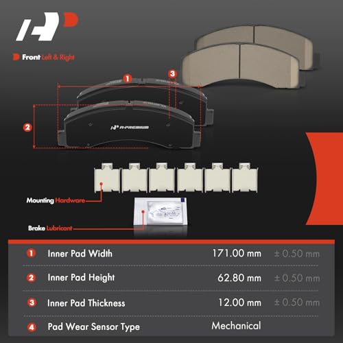 A-Premium Front Ceramic Brake Pads Compatible with Ford & Lincoln by A-Premium - Used condition - Image 5