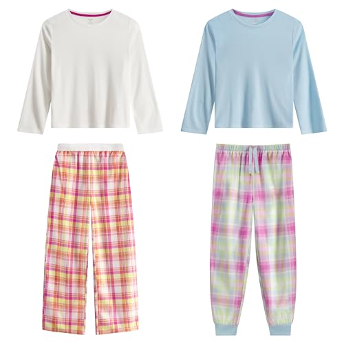 Girls Pajamas Set, Soft Cozy 4-Piece Set, pjs for girls, kids pajamas girls, teen pajamas size 7-162