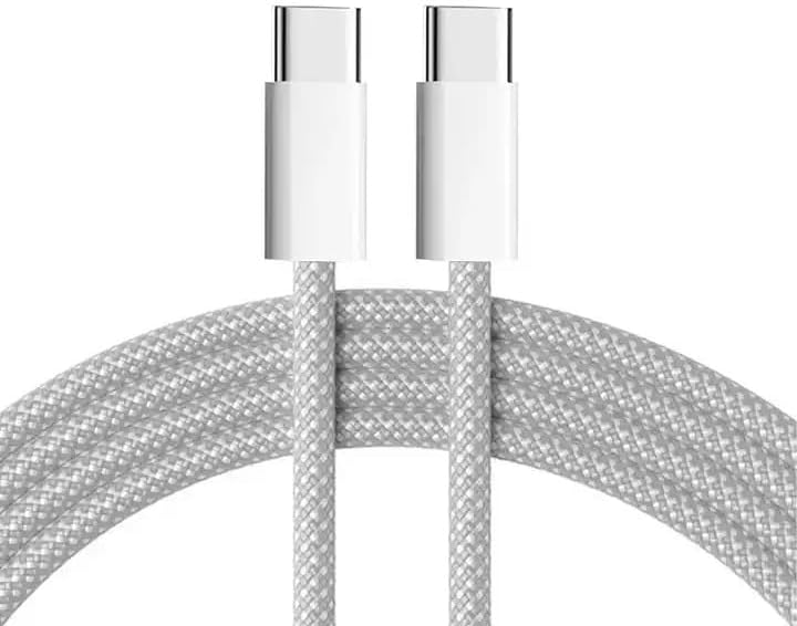 Premium Cable 2 Meter 60W Fast Charging Type C Nylon Braid Quick USB C to USB C Data Mobile Phone Charger Cable Phone 15 Series, Pad mini, Laptop Pro/Air, Pad Pro and other Brands