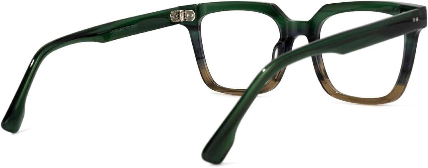 Miniatura 4 de Zeelool Marco cuadrado vintage para hombres y mujeres con lentes transparentes sin receta Minion ZDA656343