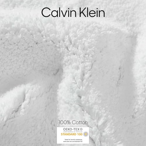 Tapis de bain moderne Calvin Klein grand format blanc absorbant - 8