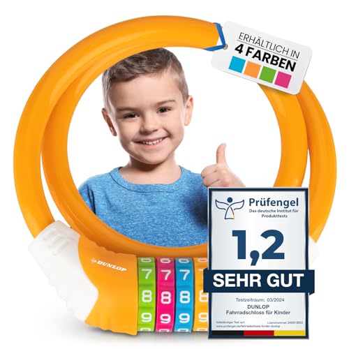DUNLOP Fahrradschloss Kinder Fahrrad Schloss - Sicherheitsstufe 5...