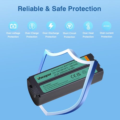 Image of 2280mAh NB-CP2L NB-CP1L Battery and Charger Adapter for SELPHY CP1500 CP1300 CP1200 CP910 CP900 CP800, CP790, CP780, CP770, CP730, CP600, CP510, CP400, CP330, CP300, CP220 Canon Photo Printers