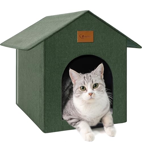 Pawaboo Onverwoestbaar Verwarmd Kattenhuis Voor Buiten In De Winter 100 Waterdichte Luifel En Verhoogde Basis Geoleerde Buitenkattenopvang Met Ve~p119295152