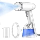 🌈【BOTÓN DE CONTROL DE VAPOR Y TANQUE EXTRAÍBLE】- Después del precalentamiento, se puede seleccionar el modo automático usando el botón de control en el mango y el vapor se dispensa automáticamente. El depósito de agua transparente extraíble de 250 ml facilita el llenado de agua y el vapor no se interrumpe durante 10 minutos.