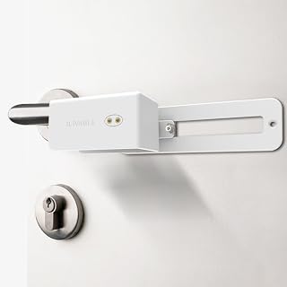 Childproof Door Lever Lock, ILIVABLE Door Handle Lock for Kids Safety. Allows Parents to Access Door from Both Sides, 3M Adhesive or Screws (Right Hand Style, 1 Pack)