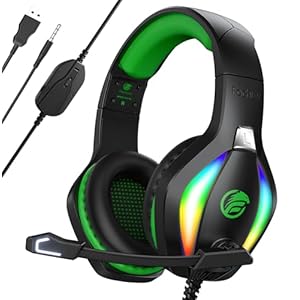 Fachixy FC100 Gaming Headset for PS4, PS5, PC, Xbox, Switch, Gamer Headset with Mic, Gaming Headphones with Microphone, Noise Cancelling Headphones with 3.5mm Jack