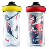 The First Years Disney Incredibles 2 Insulated Hard Spout Pack of Sippy Cups for Toddlers, 9 Ounce...