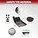 LASFIT Floor Mats for Jeep Grand Cherokee L 2021-2025 (ONLY for 6-Passengers Without Center Console) All Weather TPE Custom Fit Car Mats Floor Liners 1st & 2nd & 3th Row, Black