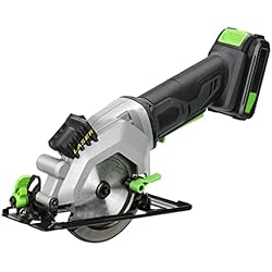 GALAX PRO Mini Circular Saw, 20V 3400RPM Professional Cordless Circular Saw, Adjustable Angle and Depth,Max Cutting Depth 42.8mm (90°), 28mm(45°),Laser Guide,Blade 115mm