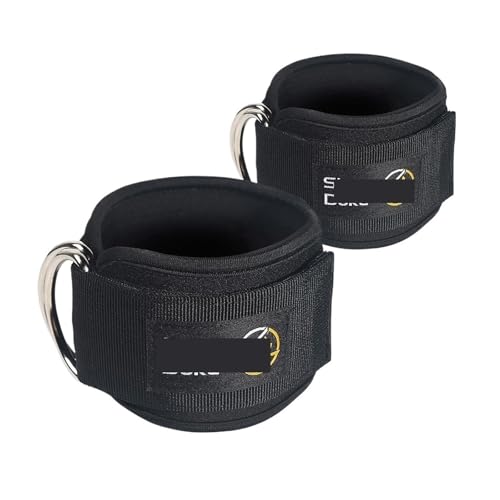 AFFJKZIEO Ankle Protection 1/2Pcs Padded Ankle Straps Ankle Straps for Comfortable Gym Pulley Brace Elastic Supports(2Pcs)
