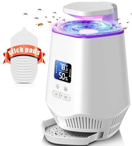 Fruit Fly Traps for Indoors, Smart 2 in 1 Gnat Traps for House Indoor, Bug Zapper Indoor for Home House Plants Moths Mosquitos Pest Control with 10PCS Refill