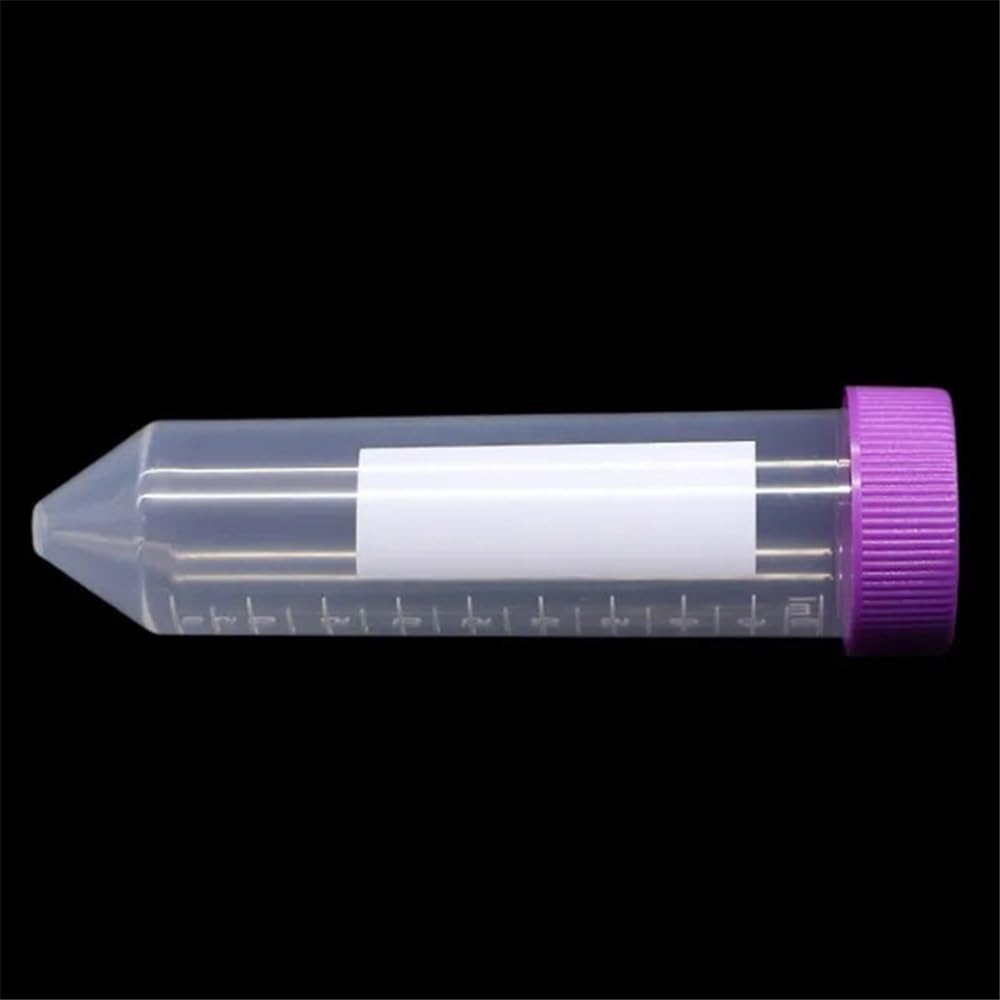 Provetta da centrifuga 50 ml Laboratorio Tappo a vite viola Fondo conico Trasparente Attrezzature da laboratorio