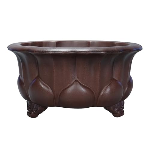 NEBE Planter Boxes Outdoor Purple sand handmade 37cm petal pots flower antique breathable succulent Planting Pots