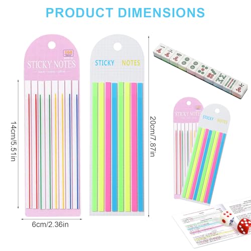 1600 PCS Mahjong Highlighter Strips Transparent Stickers miniatura 2