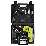 DEWINNER Electric Cordless Screwdriver, Drill Driver Set, USB 3.6V 3N·m Max Torque with 1300 mAh Battery & 45 Piece Screwdriver and Wood Bit Assortment - Image 5