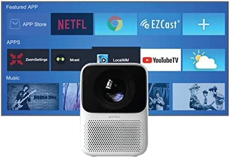 Versão global Wanbo T2 MAX Projetor 1080P Mini LED Portátil WIFI Full HD Projetor 4K 1920 * 1080P 250ANSI Lumens 1G + 16GB Android 9.0 Keystone Correção Para Casa