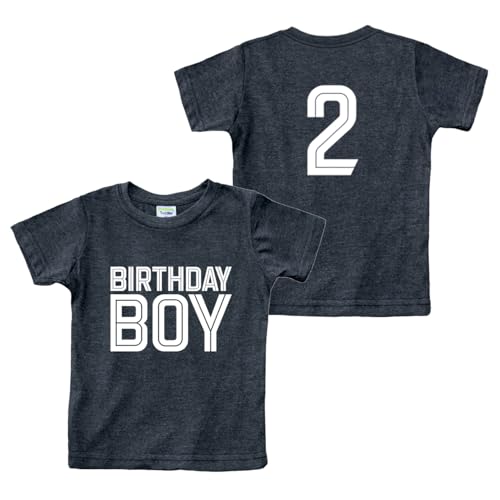 Birthday boy Shirt Toddler Boys Outfit First Happy 12m 2t 3t 4 Year Old 5 Kids 6th Number Printed T-Shirt (US Age 3 Years Charcoal Black - 2nd)