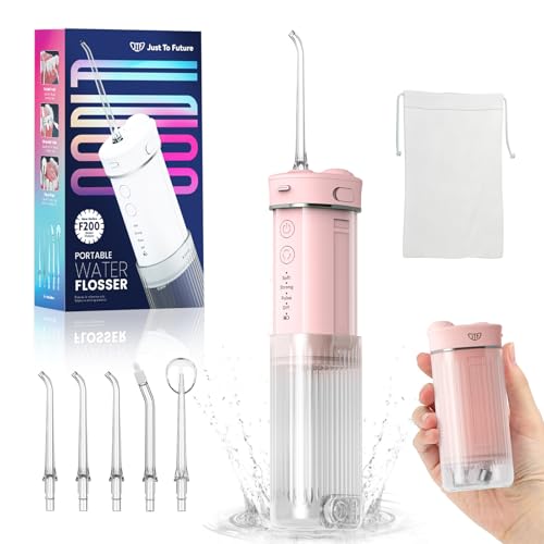 Portable Mini Water Dental Flosser for Teeth Cleaning Pick,Travel Oral Irrigator with Telescopic...