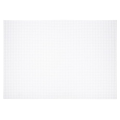 Image of MECCANIXITY 10pcs 12 inchx17 inch Plastic Mesh Canvas Sheet 5 Count Needlepoint Blank Canvas for Embroidery Knit Crochet Acrylic Yarn Crafting, White