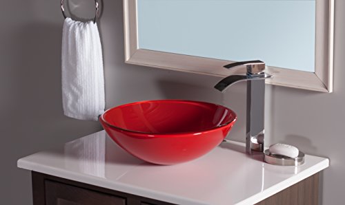 Novatto Rosso Double Layer Glass Vessel Sink #TOP2