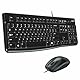 Logitech MK120 Kabelgebundenes Set mit Tastatur und Maus für Windows, Portugiesisches QWERTY-Layout - Schwarz