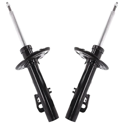 Image of Detroit Axle - 4pc Shock Absorbers for 10-12 Ford Taurus Lincoln MKS, 2 Front Bare Strut Shock Absorbers 2 Rear Shock Absorbers Assembly 2010 2011 2012 Replacement