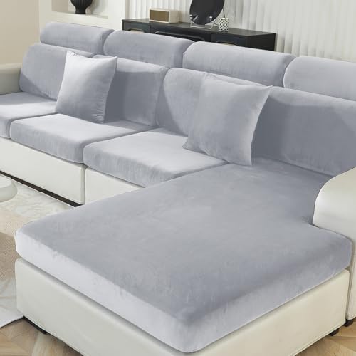 Ystyle Housse Coussin Canapé Velours, Housse De Coussin Canapé Extensible, Universelle Housse Assise Canapé, Protection pour Meubles Antidérapante...