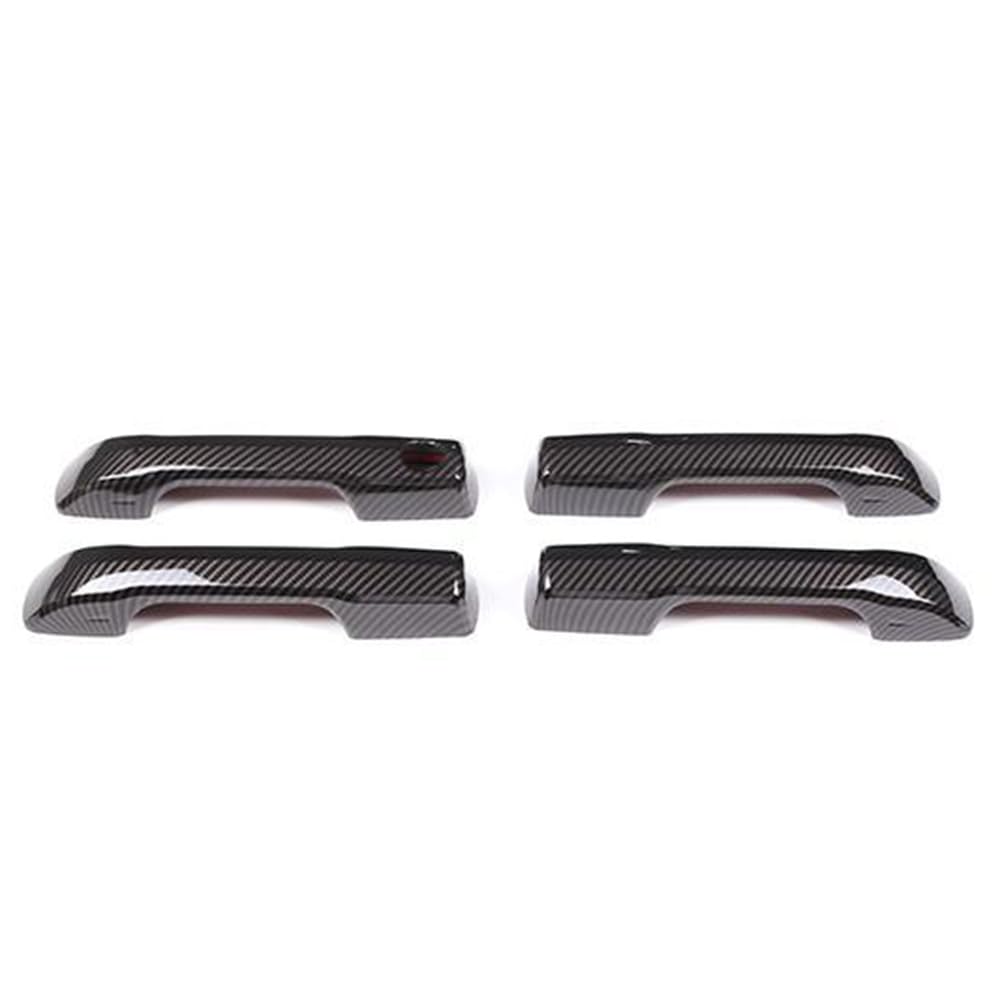 Krgsa A/Carbonfiber Krgs Exterior Cr Door Hndle For Toyot Tundr 2022-2023,Exterior Door Hndle Cover Front Left Right Rer Chrome Bs, /Crbon Fiber-/Style 1