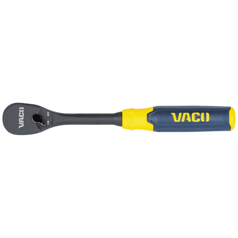 VACO VAC4102 10-częściowy zestaw nasadek udarowych 2 w 1, z etui, adapterami, grzechotką, 6 gniazd, 12 SAE i rozmiary metryczne do napędu 1/4 cala