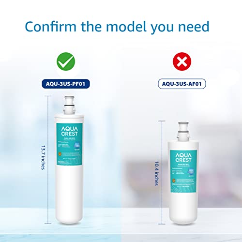 Aqua Crest 3Us-Pf01 Under Sink Water Filter, Nsf/Ansi 42 Certified Replacement For Advanced 3Us-Pf01, 3Us-Max-F01H, Delta Rp78702, Manitowoc K-00337, K-00338 Water Filter, 2 Pack, Model No.aqu-Wf00 #TOP3