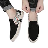 Men's Slip on Walking Shoes Lightweight Casual Tennis Sneakers Workout Breathable Running Shoes Comfortable Fashion Athletic Sports Gym Sneakers Sports Shoes Athletic Bowling Shoe (10.5) D-Black