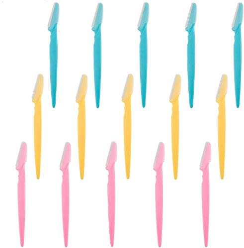 15 Pack Eyebrow Razor XINDINGLI Facial Hair Remover Shaver Trimmer Shaper Shaping Facial Hair Women's Trimmer Shaving Grooming Kit