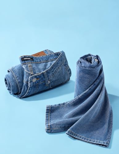 COOFANDY Mens Jeans Relaxed Fit Straight Leg Cotton Denim Work Jeans - Image 6