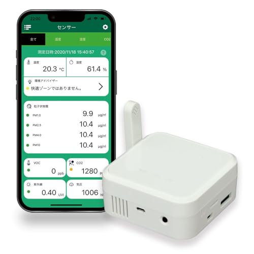 ���g�b�N�V�X�e�� Bluetooth Wi-Fi ���Z���T�[ RS-WFEVS2 CO2 PM2.5 �����x NDIR smalia