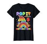 Photo Gallery 6th birthday girl pop it fidget toy 6 anni di compleanno maglietta Photo Gallery 6th birthday girl pop it fidget toy 6 anni di compleanno maglietta
