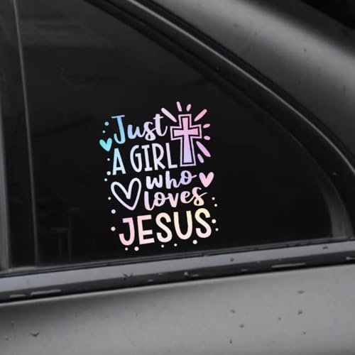 Image of Jesus Loves You Car Sticker Decal, 6.1 inch x 4.6 inch Vinyl Stickers for Truck Bumper, Waterproof Christian Decals, Vehicle Exterior Decoration Accessory for Walls, Windows & Laptops (Colorful)
