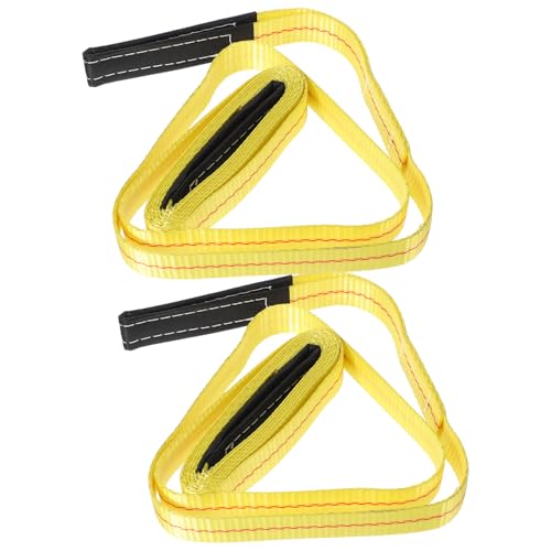 Sangles de levage en polyester 2,5 cm x 3 m lot de 2 élingues plates de manutention