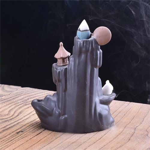 Brûleur d'encens à reflux et porte-encens cascade pour décoration zen - 6