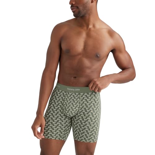 Image of Tommy John Men's Luxe Modal 6 inch Mid-Length Boxer Brief Underwear 3-Pack