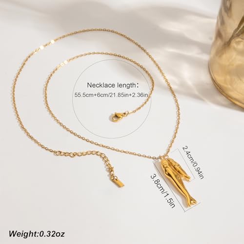 Fish Pendant Necklace for Women, Dainty Ocean-Inspired Chain Jewelry4