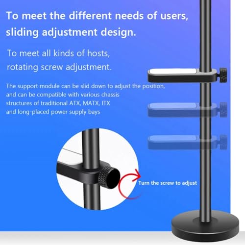 Soporte para tarjeta gráfica rojo de aluminio ajustable miniatura 7