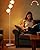 Lightdot Dimmable (Brightness Adjustable) Globe Floor Lamp, White Pole Standing Lamps with 3PCS 3000K G9 Bulbs, Mid Century Modern Floor Lamp for Living Room
