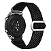 ANNEFIT Stretchy Nylon Watch Band for Men Women, Adjustable Elastic Watch Straps with Quick Release, Replacement Wristband 16mm (Black)