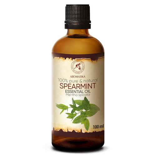 Aceite Esencial de Menta Verde 100ml - Mentha Spicata - 100% Puro y Natural - Aceites Esenciales de Menta Verde para Sauna - Spa - Relajación - Difusor Aromático - Lámpara de Aroma