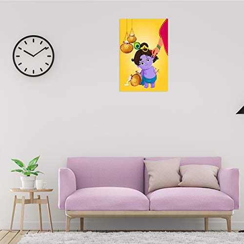 Image of PAPER PLANE DESIGN Paper Baby Krishna Poster for Pregnant Women (12 x 18 Inch, Multicolour)