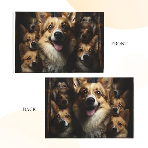 Drapeau extérieur Corgi anti-déchirure grand format double face toutes saisons - 3