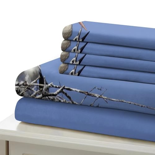 Parure de lit microfibre 135x200 avec housse de couette 3D cigogne pour garçon